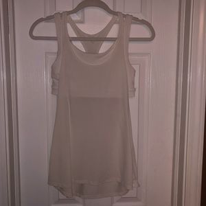 White Lululemon Tank Top With Bra